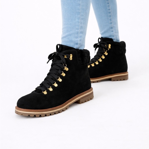 Eliana For Harris Shoes - Eliana For Harris Black Women's Sports Suede Lace-Up Ankle Boots Size 11